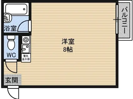 レジデンス堀江(ワンルーム/6階)の間取り写真