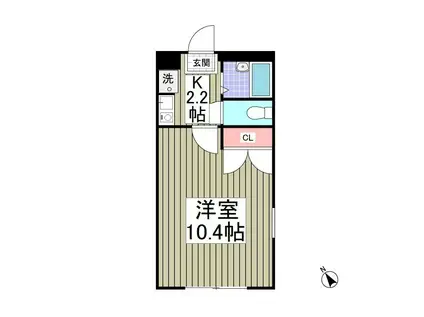 アークA(1K/1階)の間取り写真