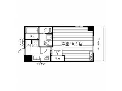 パティオ東古松(1K/5階)の間取り写真