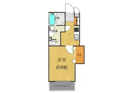 ミオ スタンザ(1K/1階)の間取り写真