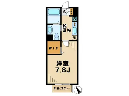 ハイムグレイス(1K/1階)の間取り写真