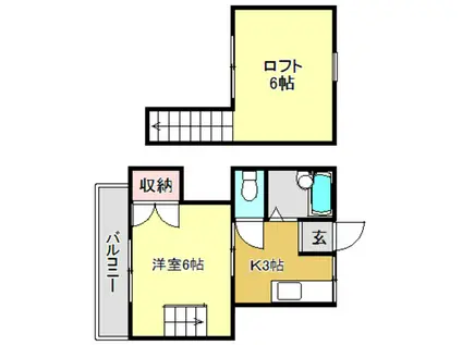 アバンギャルドリビエール(1K/4階)の間取り写真