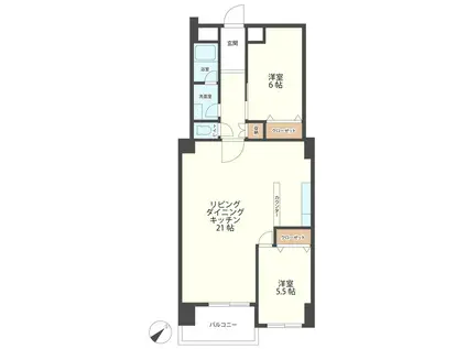 プラザ信開芳斉(3LDK/8階)の間取り写真