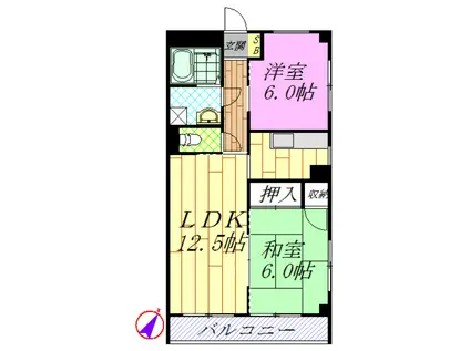 ドミールイズキ(2LDK/1階)の間取り写真