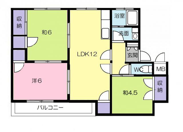 PALAZZOFELICE(3LDK/2階)の間取り写真