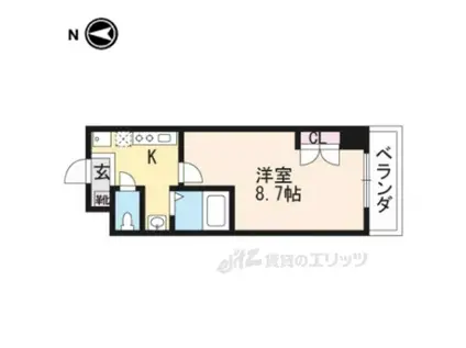 AMBOISE(1K/2階)の間取り写真