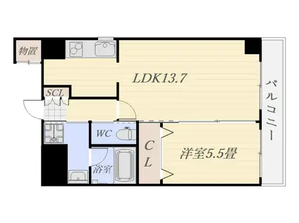 ガーデンパレス藤(1LDK/2階)の間取り写真