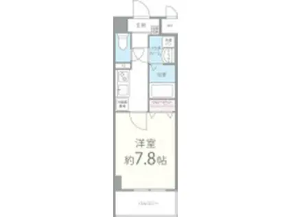 ヴィルヌーブI(1K/2階)の間取り写真