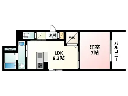 アネログランツ(1LDK/2階)の間取り写真