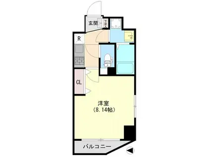 VERONA王子神谷LUSSO(1K/6階)の間取り写真