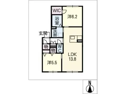 EL CANDOREエルカンドーレ(2LDK/1階)の間取り写真