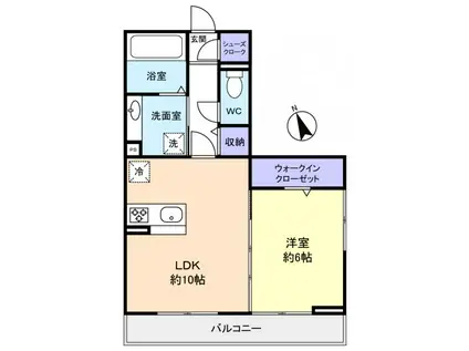 ルミナーレ(1LDK/1階)の間取り写真