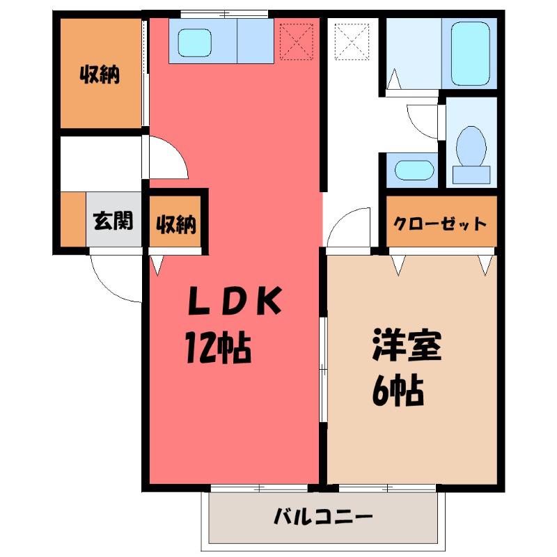 メゾン南雲(1DK/1階)の間取り写真