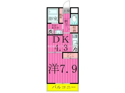 INSURANCEBLDG.XVフ(1DK/1階)の間取り写真