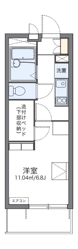 レオパレス長府駅(1K/3階)の間取り写真