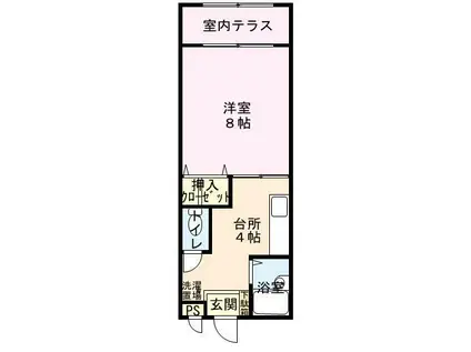 メゾンエルA館(1K/3階)の間取り写真