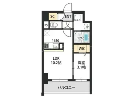 BERN GARDEN HAYASHIJI(1LDK/4階)の間取り写真