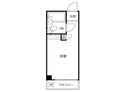 ハイシティ高田馬場(ワンルーム/4階)の間取り写真