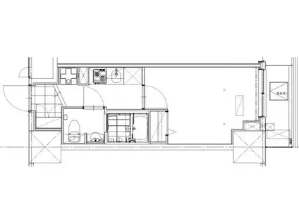 GENOVIA草加(1K/8階)の間取り写真
