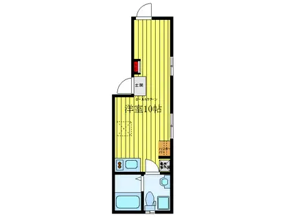 ホワイトキューブ駒込(ワンルーム/1階)の間取り写真