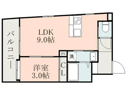 メゾン・ド・モンレアル(1LDK/2階)の間取り写真