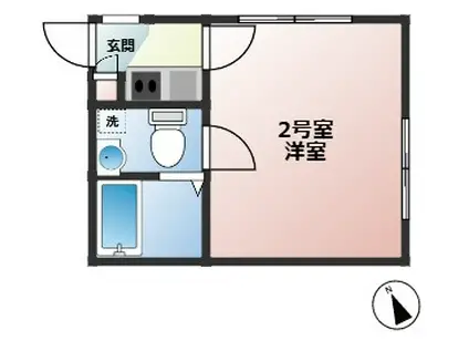 ZEST西新井本町(ワンルーム/2階)の間取り写真