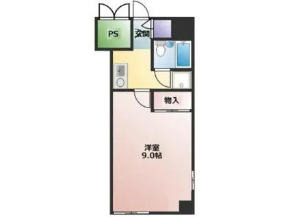 盛岡ダイカンプラザCITY(1K/9階)の間取り写真