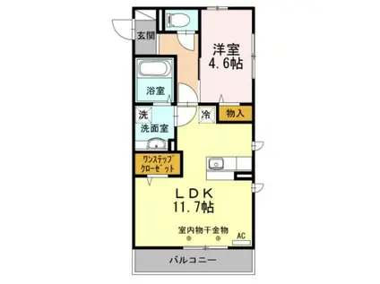 ファイン フレッサ(1LDK/2階)の間取り写真