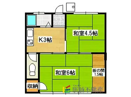 レノバ瀬下町(2K/1階)の間取り写真