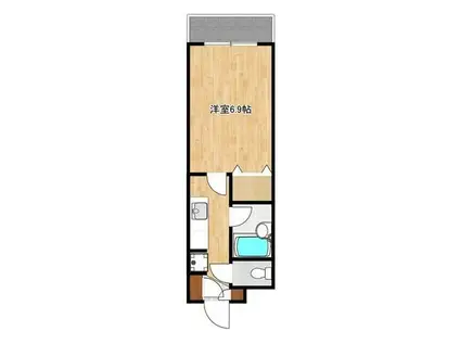 コート新屋敷(1K/2階)の間取り写真