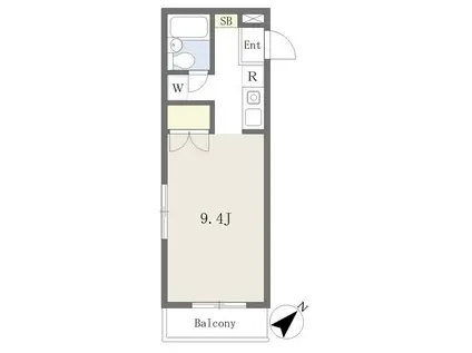 マミリロイヤル永山(ワンルーム/2階)の間取り写真