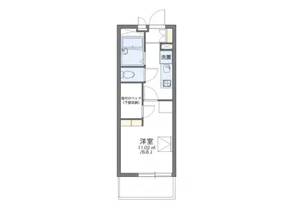 レオパレス蘇我加藤III(1K/1階)の間取り写真