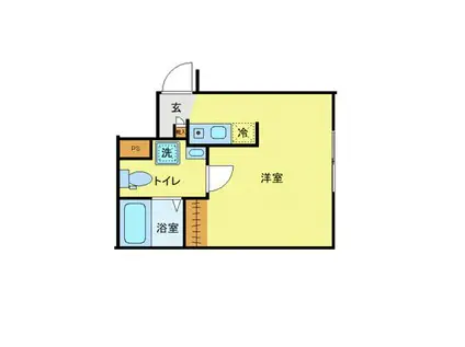 RSC綾瀬(ワンルーム/2階)の間取り写真