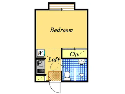 ALOHA TODAY(ワンルーム/2階)の間取り写真