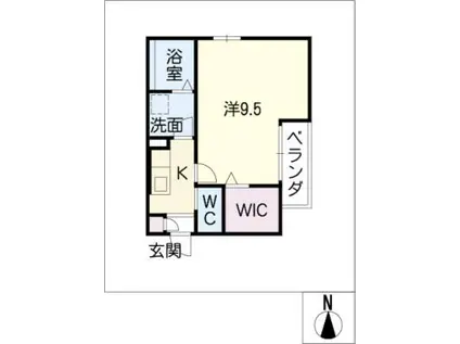 AMORIS(1K/1階)の間取り写真