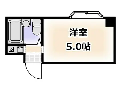プレアール北田辺III(ワンルーム/2階)の間取り写真