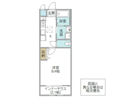 PRECIOUS ONE 翔(1K/1階)の間取り写真