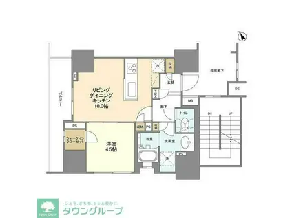 BLESS蔵前(1LDK/11階)の間取り写真