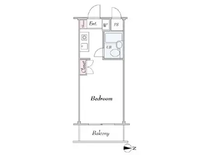 ティーズ ガーデン鶴見市場2(ワンルーム/6階)の間取り写真