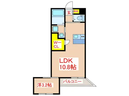 REVERSE MOUNTAIN(1LDK/5階)の間取り写真
