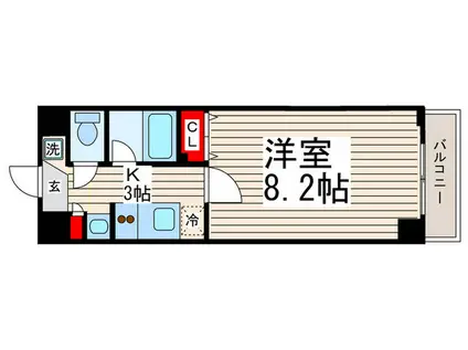 SKガーデン葛西V(1K/5階)の間取り写真