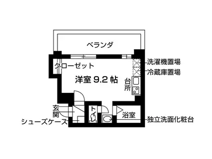 FELIA津田沼(ワンルーム/5階)の間取り写真