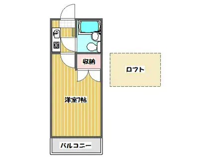 シーザースパレスII(1K/1階)の間取り写真