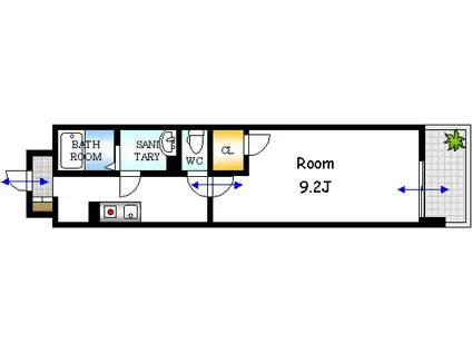 第31友建ビル(1K/3階)の間取り写真