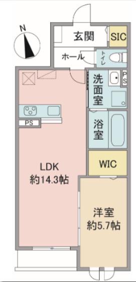 ユアメゾン メイプル(1LDK/1階)の間取り写真