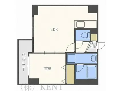 SーFORT札幌北5条(1LDK/5階)の間取り写真
