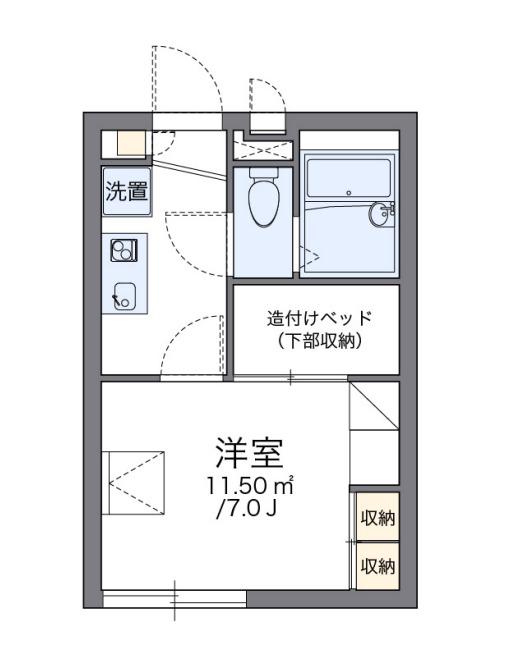レオパレスTWINKLE(1K/2階)の間取り写真