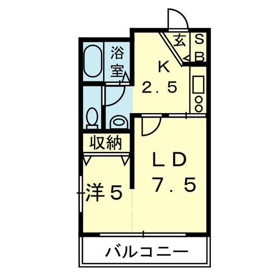 SG 花立(1LDK/3階)の間取り写真