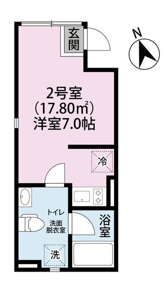 エバーグリーン南大井(ワンルーム/3階)の間取り写真