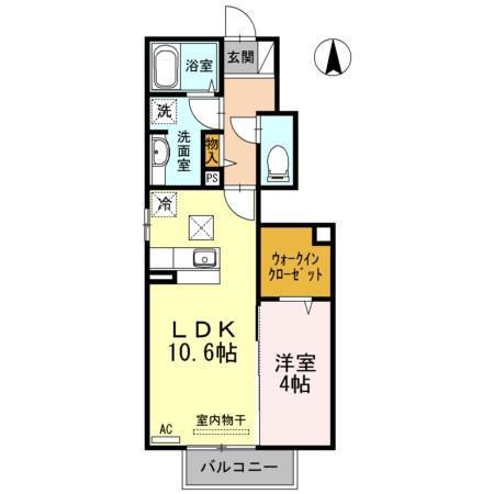 エスペランサ室町(1LDK/1階)の間取り写真
